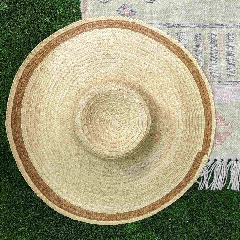 Straw Sun Hat - Natural and Tan